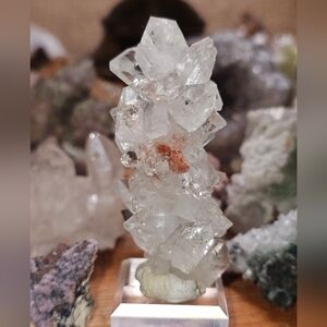 Diamond Apophyllite With Hematite